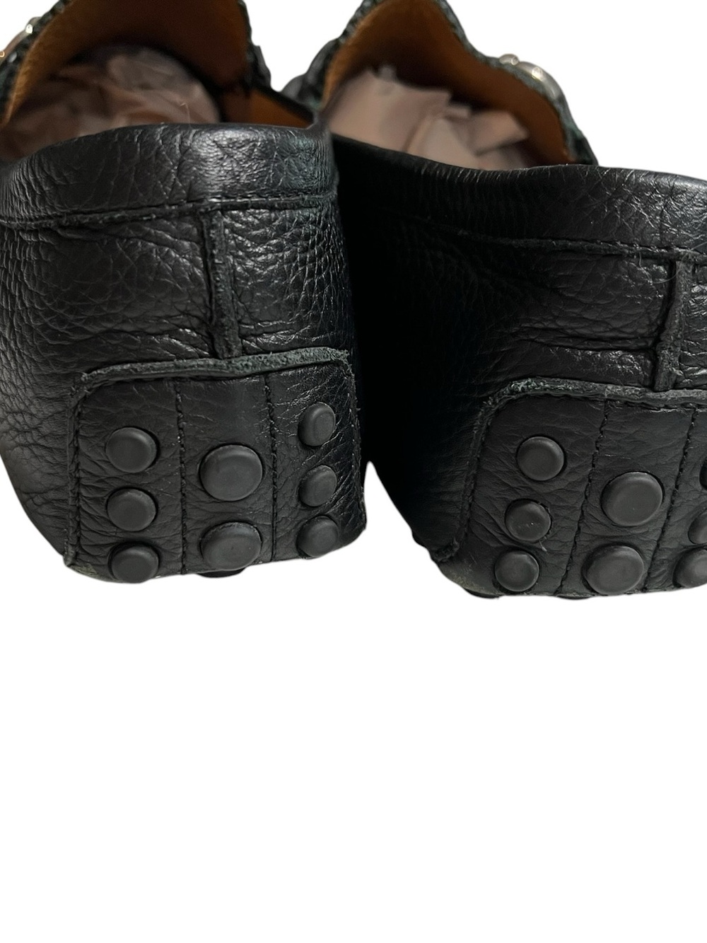 Men's Black Leather Gucci Slip-On Loafers - Picture 8 of 12